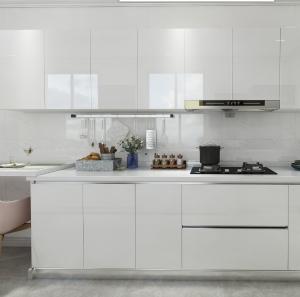 Wholesale Furniture Flat Pack Kitchen Cabinet Designs White Gloss Kitchen Set from china suppliers