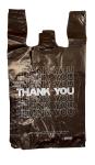 Large Plastic Grocery Reusable T Shirts Carry-out Bag , Black Colour , HDPE