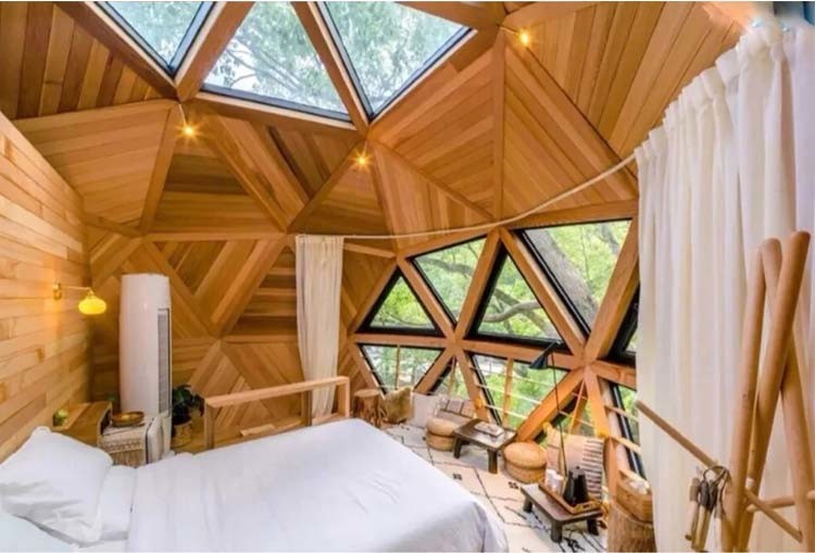 ​Light Steel Frame Movable Cabin Hotel Prefab Geodesic Dome House Dome Kits Deepblue Smarthousing