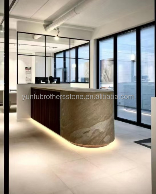 Flexible Slate Stone Sheets Wall Cladding in Modern Design for Hotel Villa Interiors