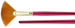 Customized Color Artist Fan Brush , School Thick Flat Paint Brushes Nickel -