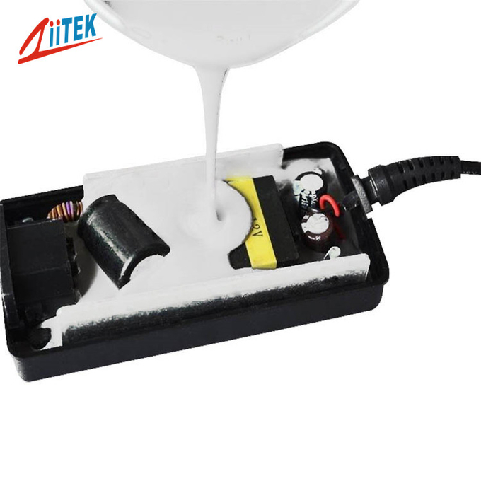 White Color Two Compound 2.8W/m-K Thermal Conductive Putting Compound For  LED and Power Drive Potting 0