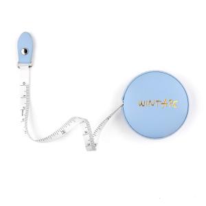 Wholesale Wintape Fashion Hot Stamping Logo Round Shape Multi-Color Mini Cute Blue Leather Tape Measure from china suppliers