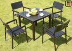 1 By 4 / 6 Outdoor Restaurant Tables Sets Plastic Wood Metal Frame Patio Dining