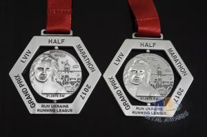 Wholesale Spinning Sports Running Award Medallions , 5k 10k Marathon Custom Race Medals from china suppliers