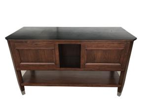 Wholesale Luxury design American hotel Custom made walnut wood veneer Wooden bathroom vanity base,bathroom cabinet for hotel from china suppliers