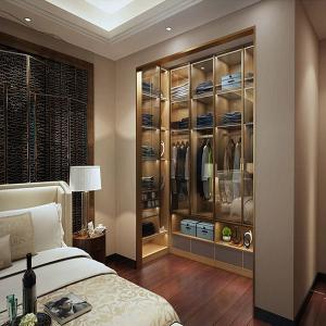 Wholesale Metal modular custom stainless steel wooden designs modern bedroom closet wardrobe from china suppliers
