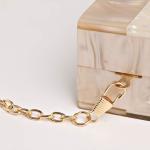 Women Acrylic Evening Clutch bag Glitter Marble Purse Handbag for Wedding
