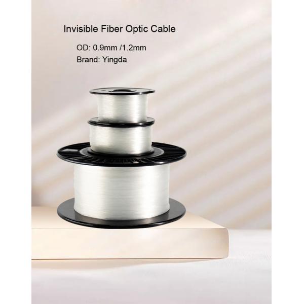 FTTH Invisible Fiber Optic Cable G657 Transparent Sheath Indoor Wiring 0.9 1.2mm PVC