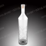 Round Shaped 750 ML White Flint Glass Liquor Bottles