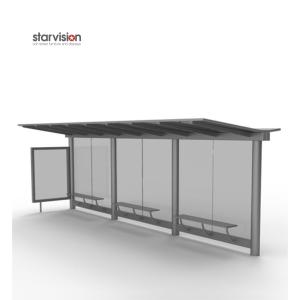 Wholesale Double Sided Advertising Smart Bus Shelter Anti Corrosion Aluminum Flat Roof from china suppliers
