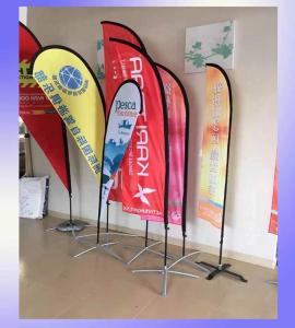 Wholesale Fiberglass Poles Stainless Steel Base Flying Banner Teardrop / Feather / Square Beach Flag from china suppliers