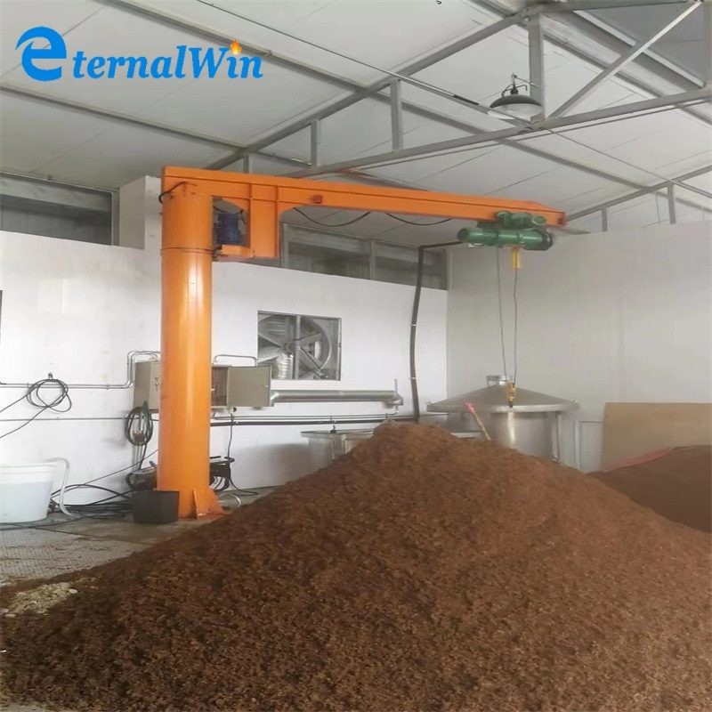 Tailored Cantilever Crane Electric Jib Crane With Wire Rope Hoist Or Chain Hoist