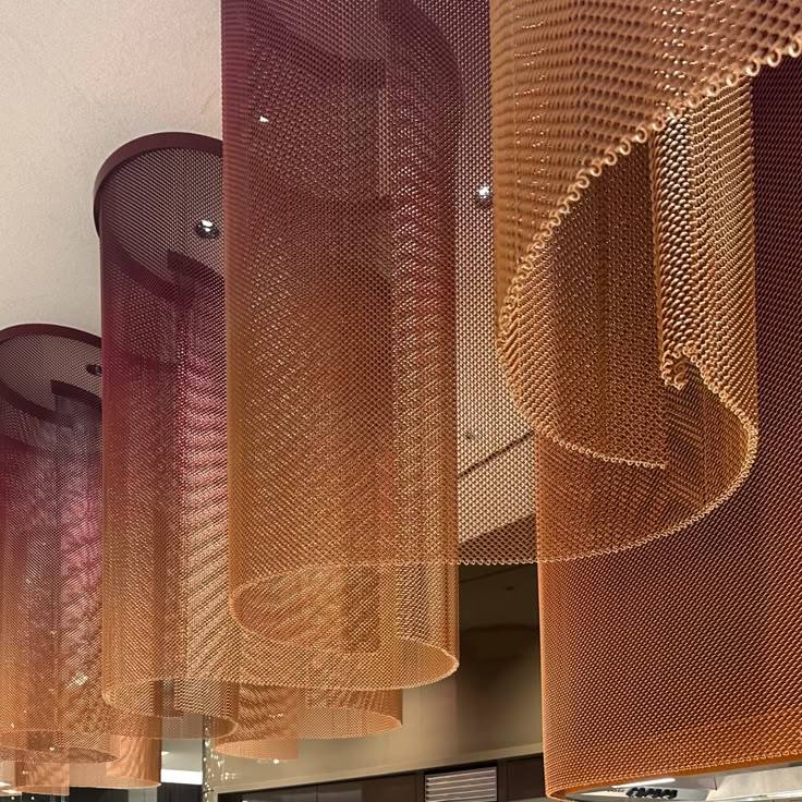 Different Color Aluminum Chain Mail Wire Mesh Stainless Steel Metal Mesh Curtains For Ceilings Curtain Recessed Track Ceiling