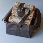 Dirt Proof Wood Log Carrier Bag 23x15x10 Inch With Reinforced Hand - Carry