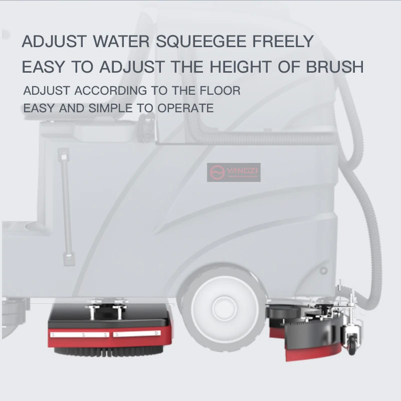 Electric Concrete Floor Cleaner Machine Heavy Duty Battery Powered OEM