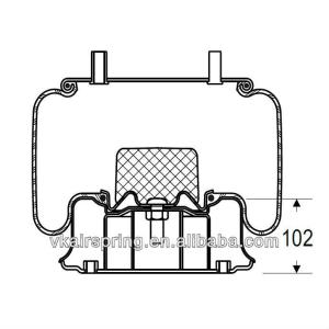 Wholesale B-12514-012 Natural Rubber Air Spring/ 1R14-042 Air Suspension Spring Parts For OEM Piston Steel W01-358-8052 1110.5E-16 from china suppliers