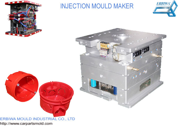 Custom House Hold Plastic Injection Molds Red Color Durable Spare Parts