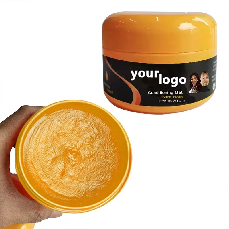 Extreme Hold Conditioning Shining Hair 4oz Non Flaking Firm Shine Jam Extra Hold Vegan Private Label Edge Control