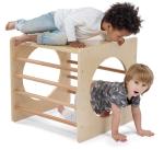 wooden Toddler Climbing Cube and Tunnel - Toddler Climbing Toys Indoor/Outdoor