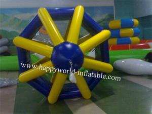 Wholesale Yellow colour inflatable water roller tube ball , inflatable water wheel roller from china suppliers