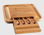 New design Natural Material Mini Size Enviromentally Bamboo Cheese Board