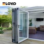 Conservatory Lowe Glass Aluminum Bi Folding Patio Doors Outdoor Outswing