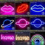 90 Styles LED Neon Night Light Sign Wall Art Sign Night Lamp Xmas Birthday Gift