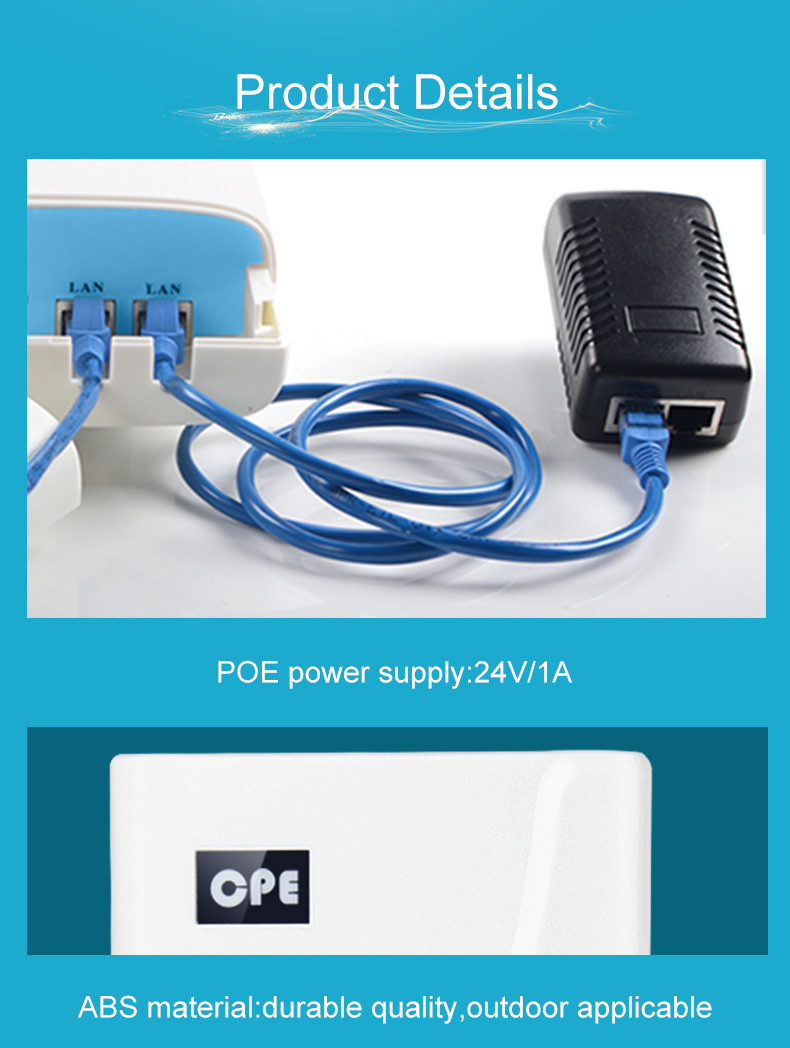 100Mbps Outdoor CPE With Sim Slot WPA CPE 4G Sim Router