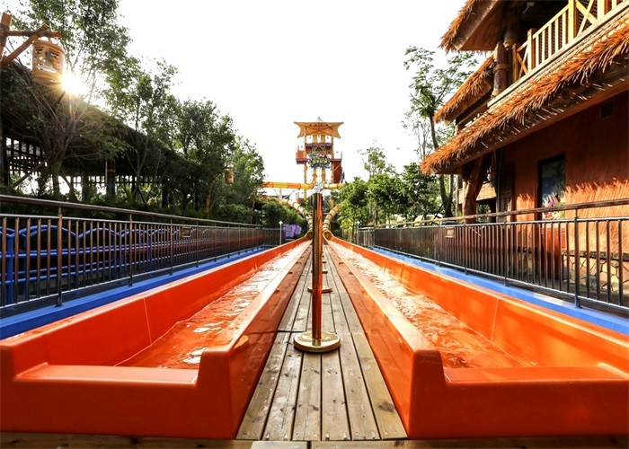 Hotel Resort commercial fiberglass water slides Adult Stimulating High Speed