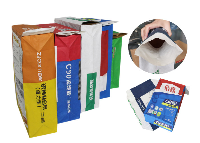 Kraft Paper Wheat Flour Packaging Bag 10Kg 25kg 50kg Multiwall Moisture Protection Food Grade