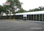 Glass Sidewall Aluminum Event Tent For Outdoor Temporary Party , White Roof