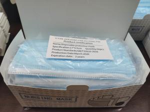 Wholesale Adult Civilian 3 Ply Disposable Face Mask , Disposable Pollution Mask Easy To Use from china suppliers