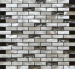 300x300mm linear glass tile,aluminum strip mosaic wall tile,grey color