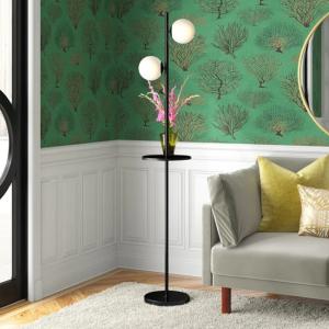 Wholesale Modern Glass Ball E27 Iron Tray Table Floor Lamp For Living Room from china suppliers