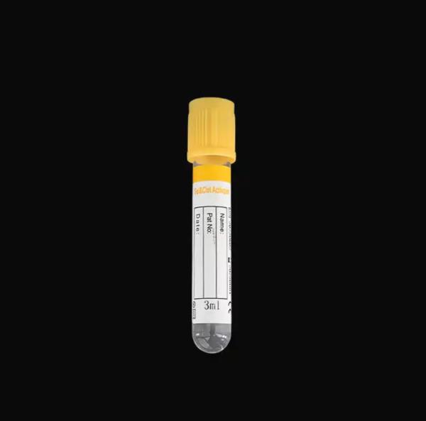 Medical Vacuum Blood Collection Gel Tube With Yellow Top And 1-10ml Draw Volume