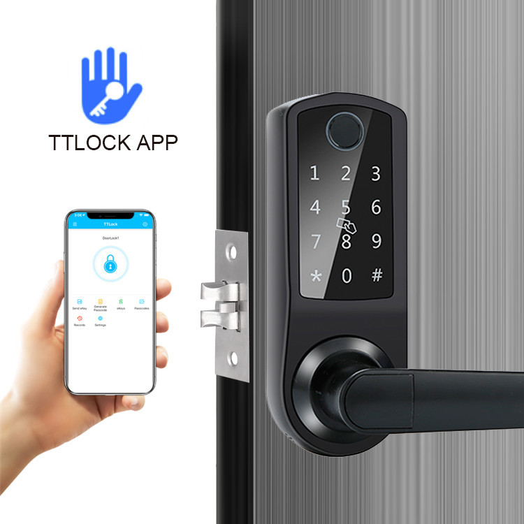 Aluminum Alloy 3KG Smart Password Door Locks 180mm Touch Code Door Lock