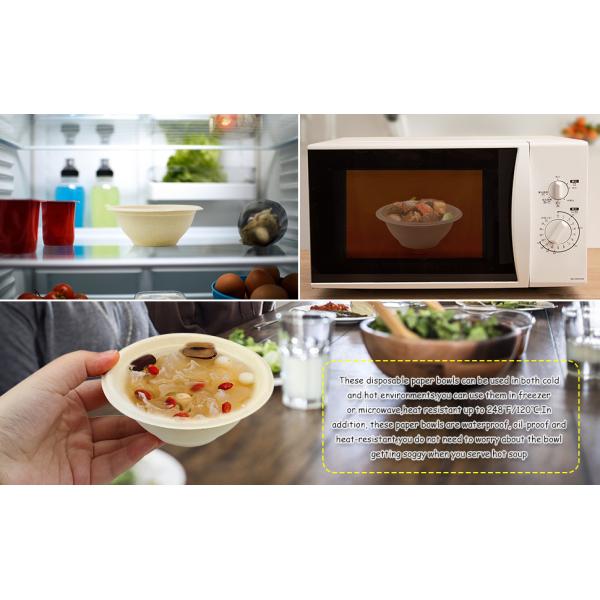 These disposable paper bowls can be used in both cold and hot environments,