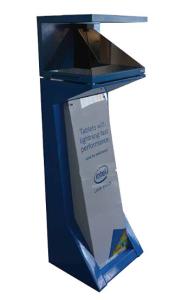 Wholesale POS Pyramid Holographic Advertising Display Floor Standing 3D Holo Showcase from china suppliers