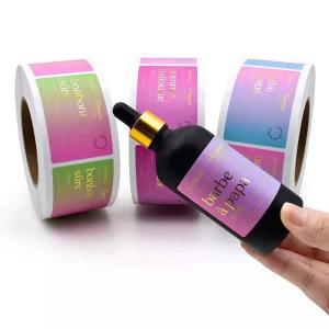Wholesale Cosmetic Logo Sticker Waterproof Self Adhesive Vinyl Roll Custom Printed from china suppliers
