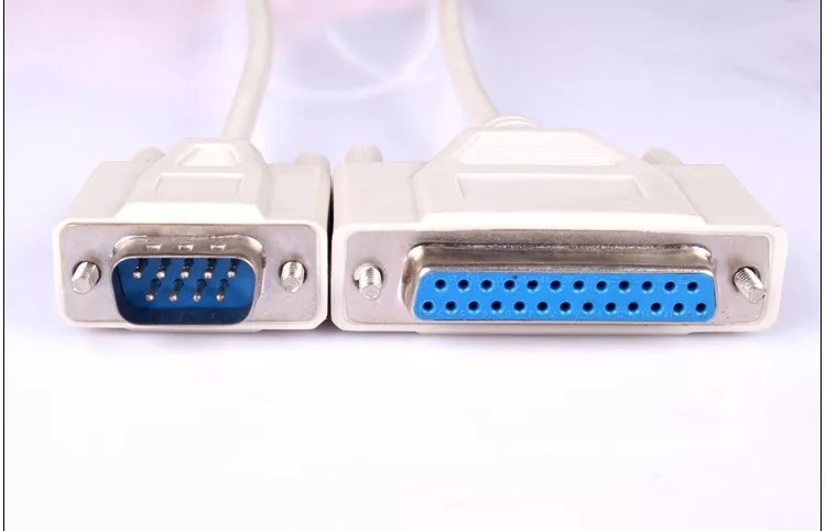 2m 3m RS232 RJ45 Cable DB9 Male To DB25 Female Modem For Data Transmission