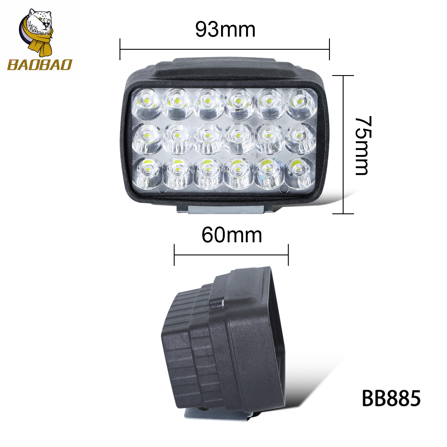 White Color Steady Plastic 24V Universal Motorcycle LED Headlight