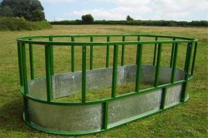 Wholesale 2m Steel Pipe Anti Rust Galvanized Hay Feeder Round For Cattle / Horse from china suppliers