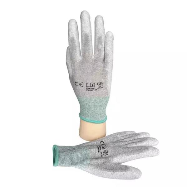 Anti Static ESD Glove Lint Free ESD PU Coated Palm Fit Gloves Carbon Fiber