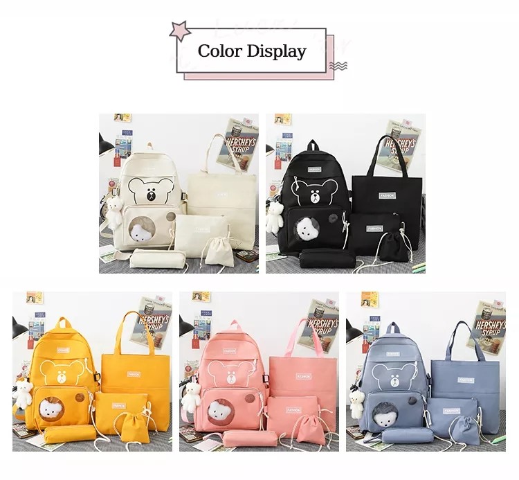 Travel Backpack Girls Laptop School Bag Sets Backpacks Carton Colourful 2022 China