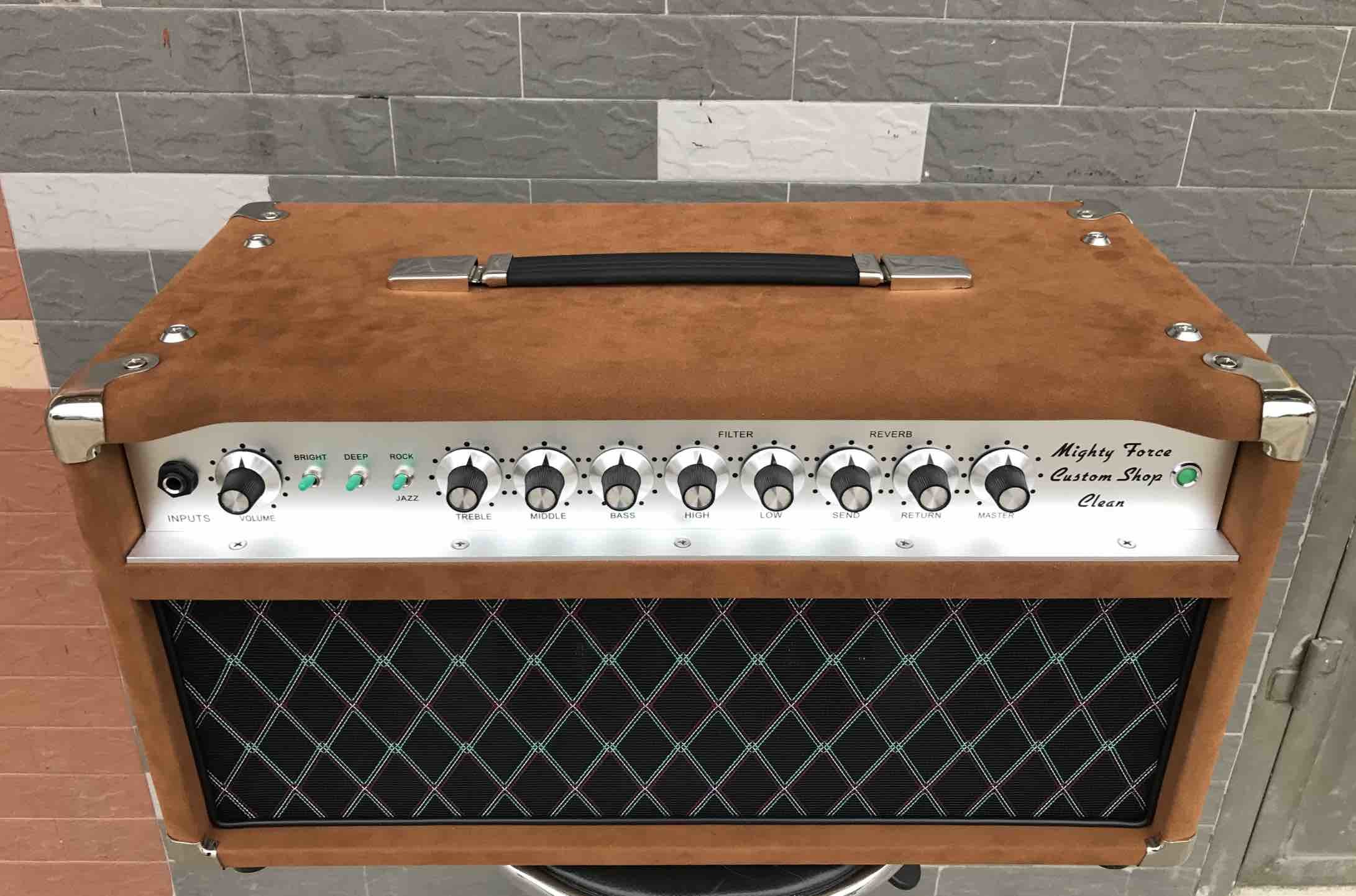 Custom Amplifier Deluxe Handwired Steel String Singer SSS Guitar Amplifier Head 50W with Kinds Tolex Option