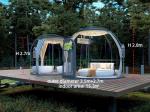 Full House Outdoor Sound Proof Prefab Dome House Room Polycarbonate Double Dome