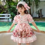 Lolita Princess Dress Short Sleeved Children's Dress Clothing With Headband