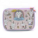 Sequin PU Leather EVA Pencil Box 600D Hard Pencil Case With Zipper