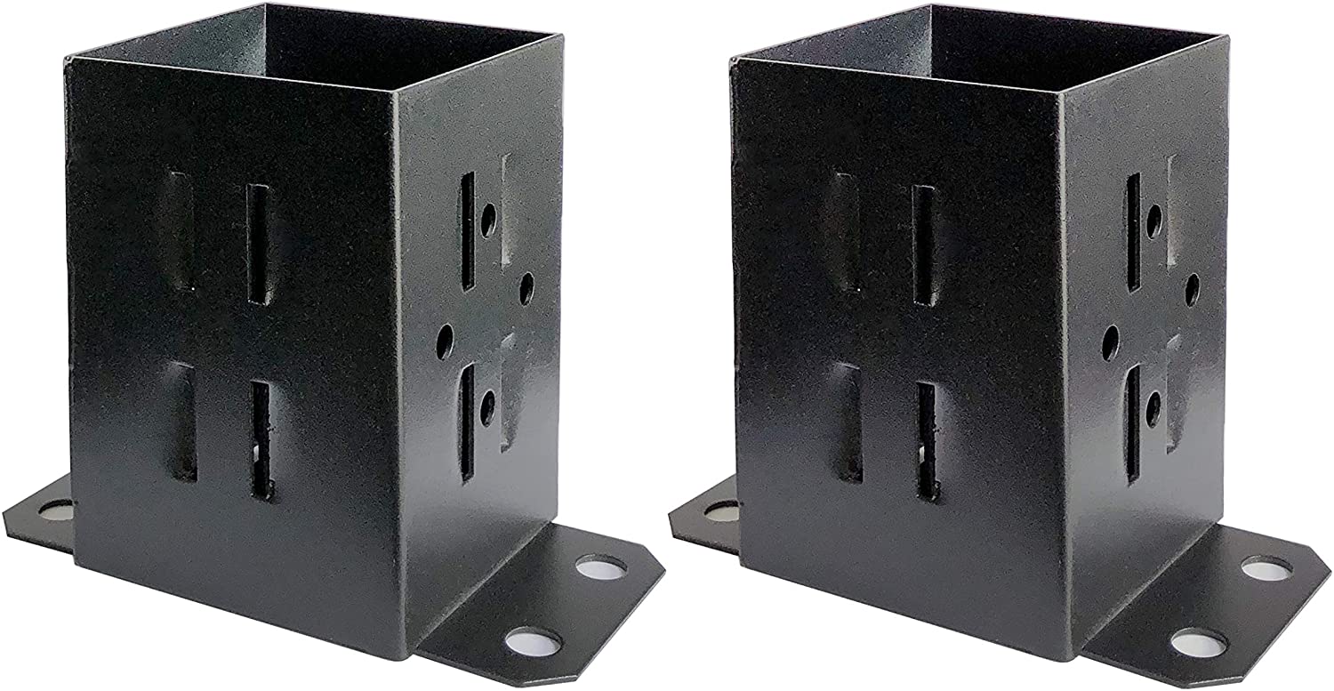 Mailbox Post Support Brackets Wood Fence Post Anchor Base 4x4 Modular Size Structure